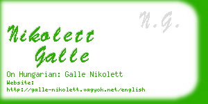 nikolett galle business card